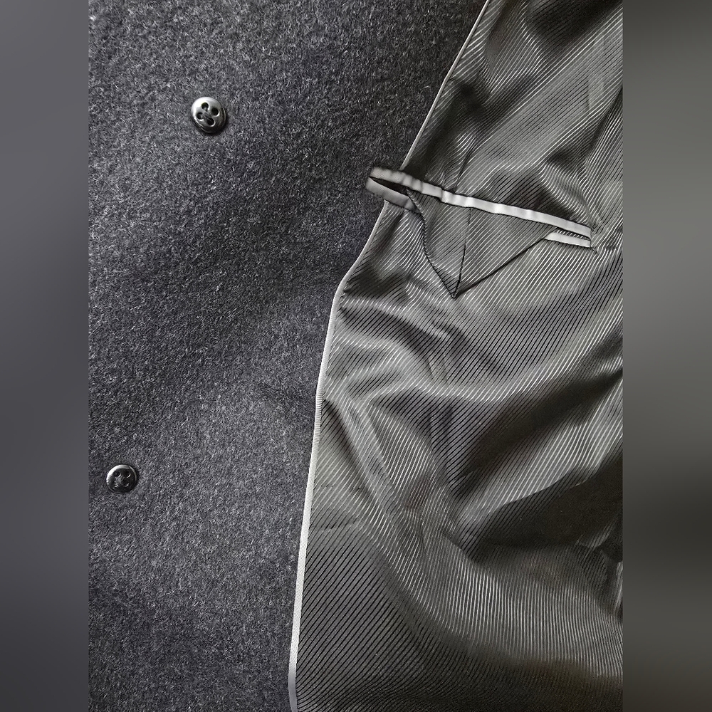 Jos. A. Bank Traditional Fit Charcoal Top Coat - Picture 5 of 7